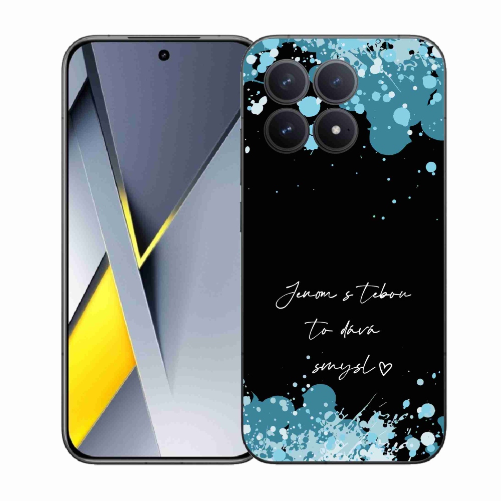 Gélový kryt mmCase na Xiaomi Poco F8 Pro - zamilovaný text čierne pozadie