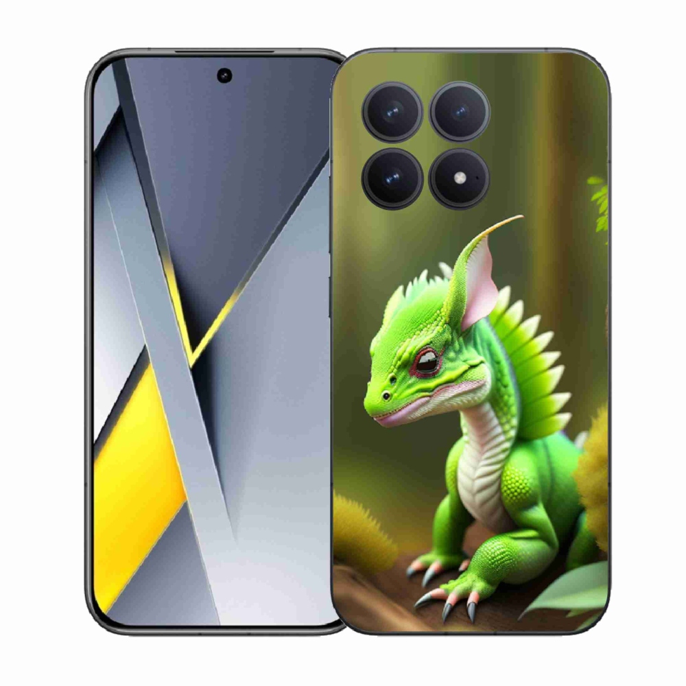 Gélový kryt mmCase na Xiaomi Poco F8 Pro - zelený dráčik