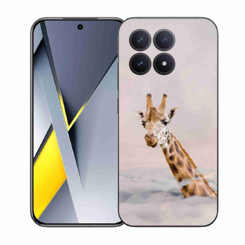 Gélový kryt mmCase na Xiaomi Poco F8 Pro - žirafa v oblakoch