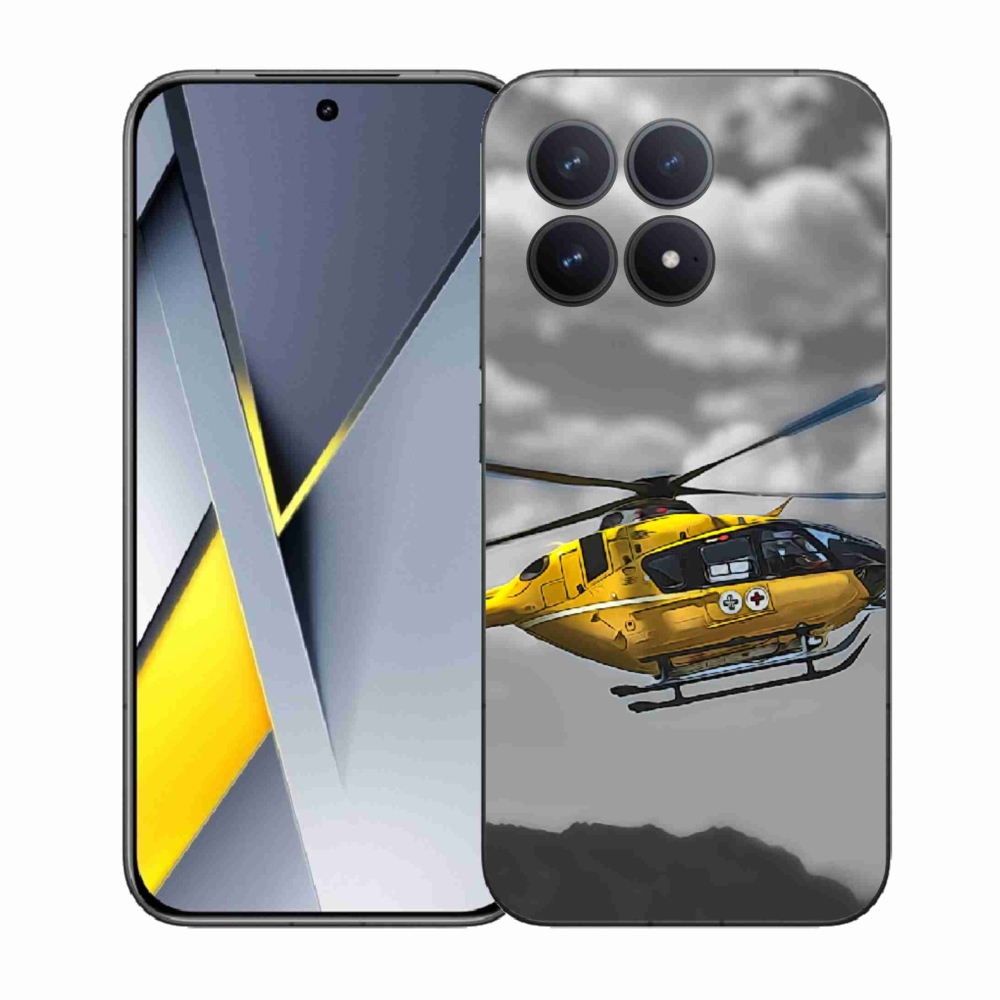 Gélový kryt mmCase na Xiaomi Poco F8 Pro - žltá helikoptéra