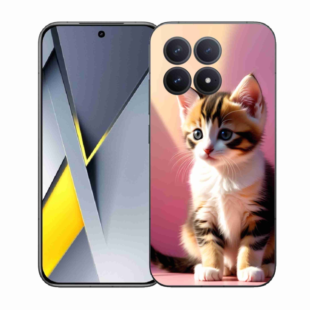 Gélový kryt mmCase na Xiaomi Poco F8 Pro - zvedavé mačiatko 2