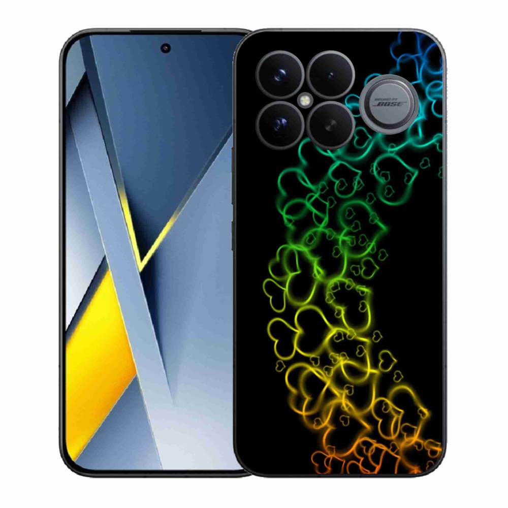 Gélový kryt mmCase na Xiaomi Poco F8 Ultra - farebné srdiečka