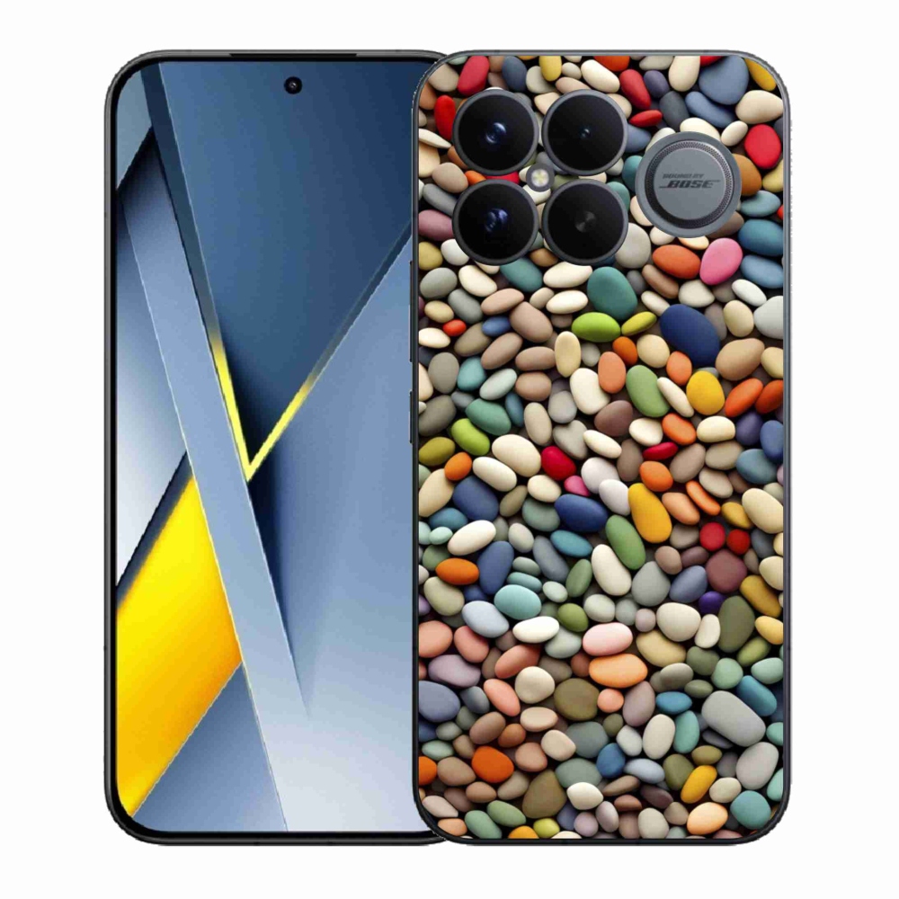 Gélový kryt mmCase na Xiaomi Poco F8 Ultra - farebné kamienky 2