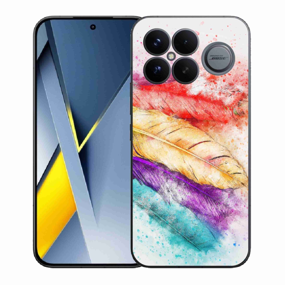 Gélový kryt mmCase na Xiaomi Poco F8 Ultra - farebné perie