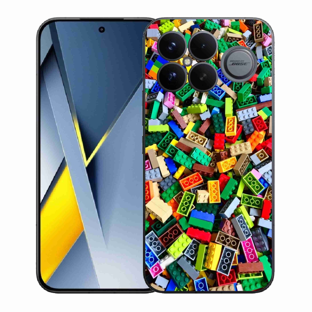 Gélový kryt mmCase na Xiaomi Poco F8 Ultra - farebné stavebné kocky