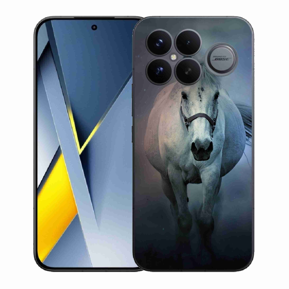 Gélový kryt mmCase na Xiaomi Poco F8 Ultra - bežiaci biely kôň