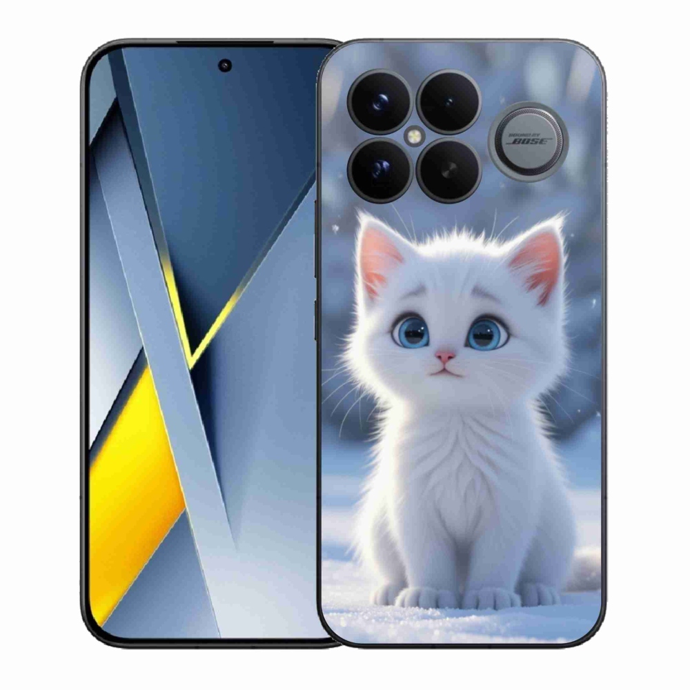 Gélový kryt mmCase na Xiaomi Poco F8 Ultra - biele mačiatko 3