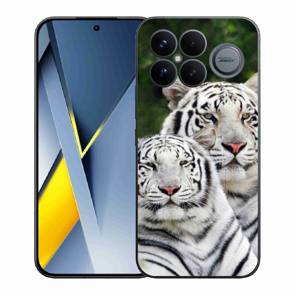 Gélový kryt mmCase na Xiaomi Poco F8 Ultra - bieli tigre