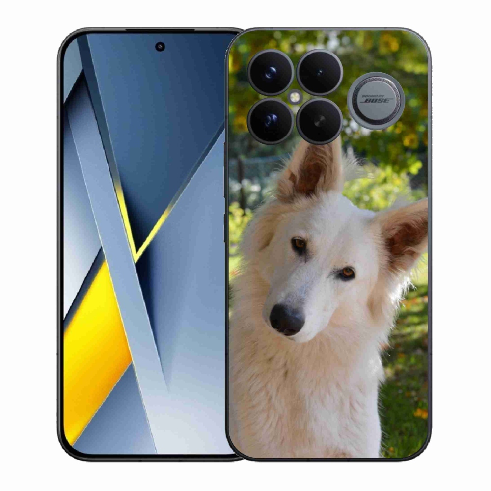 Gélový kryt mmCase na Xiaomi Poco F8 Ultra - biely švajčiarsky ovčiak 1