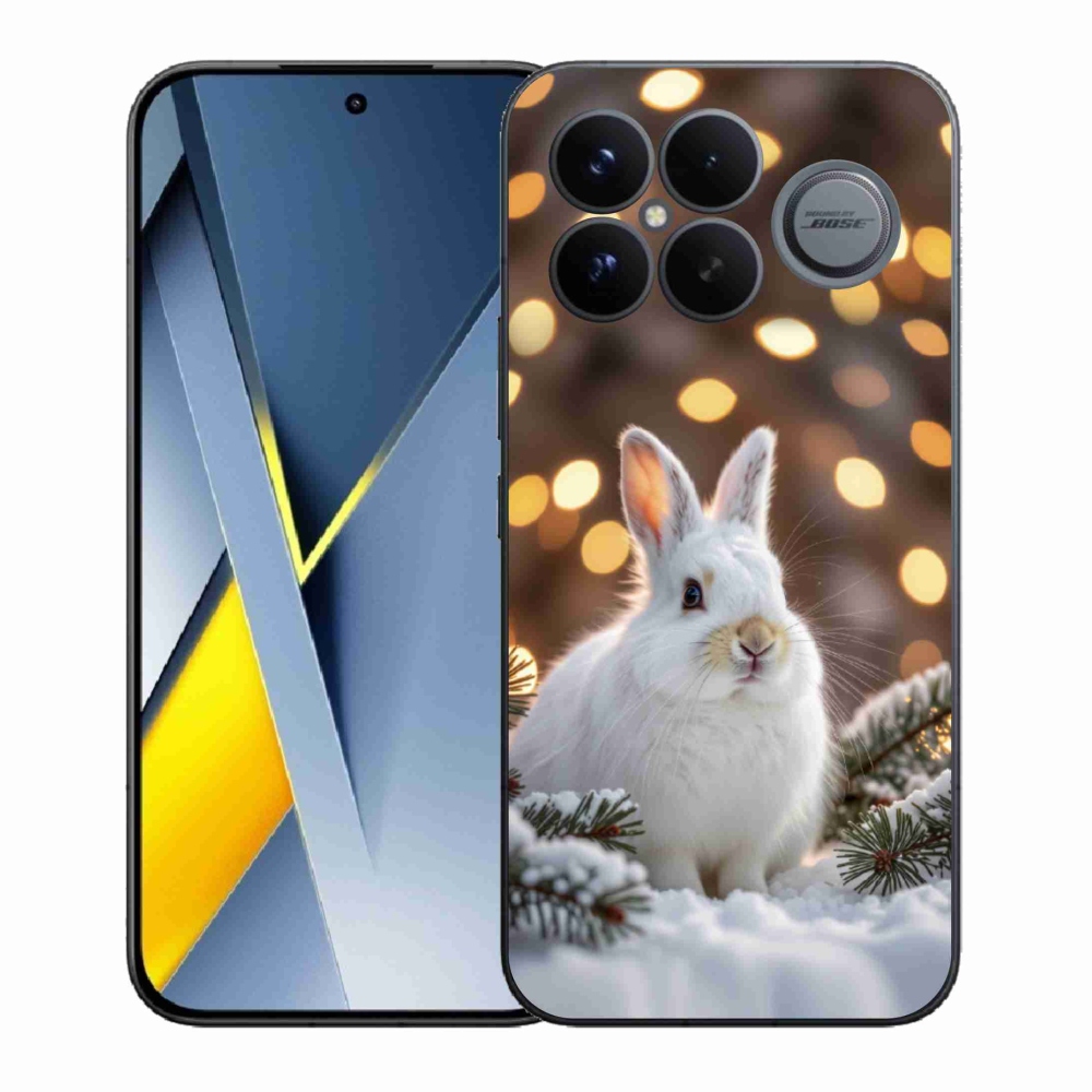 Gélový kryt mmCase na Xiaomi Poco F8 Ultra - biely zajac