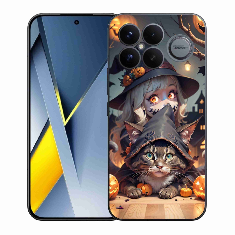 Gélový kryt mmCase na Xiaomi Poco F8 Ultra - čarodejnica s mačkou