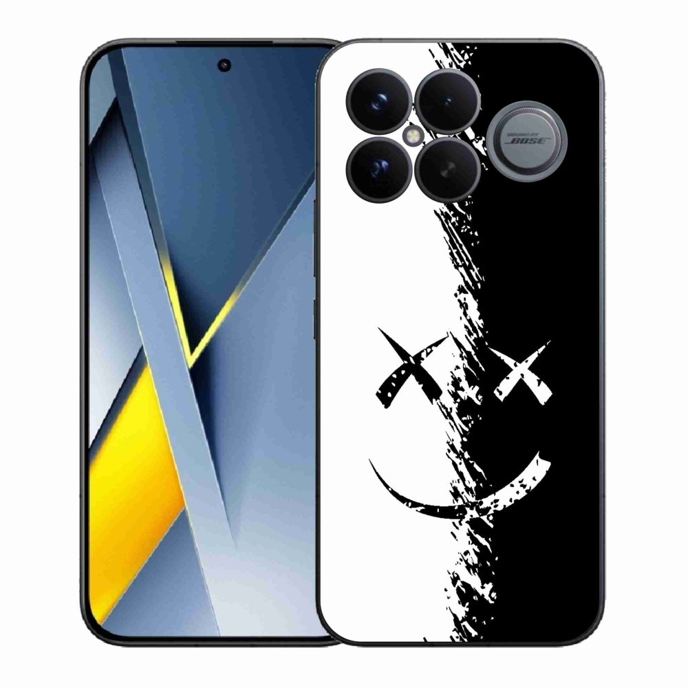 Gélový kryt mmCase na Xiaomi Poco F8 Ultra - čiernobiely smajlík