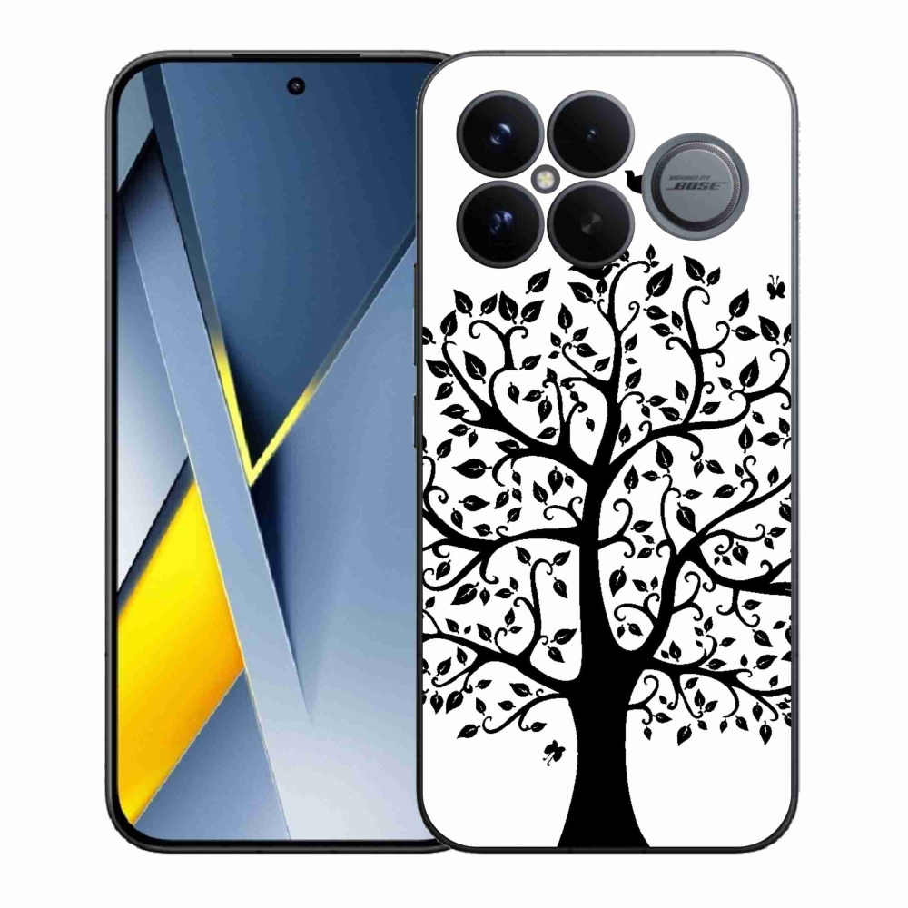 Gélový kryt mmCase na Xiaomi Poco F8 Ultra - čiernobiely strom