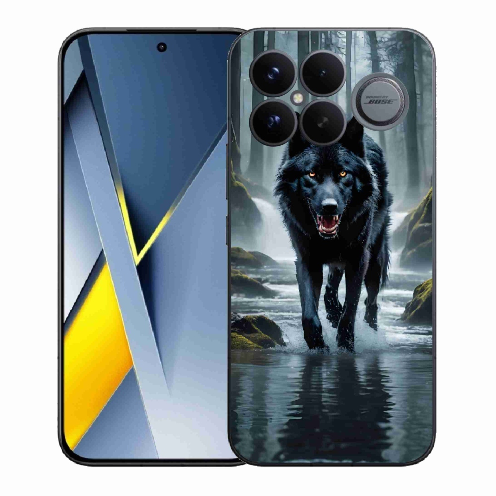 Gélový kryt mmCase na Xiaomi Poco F8 Ultra - čierny vlk