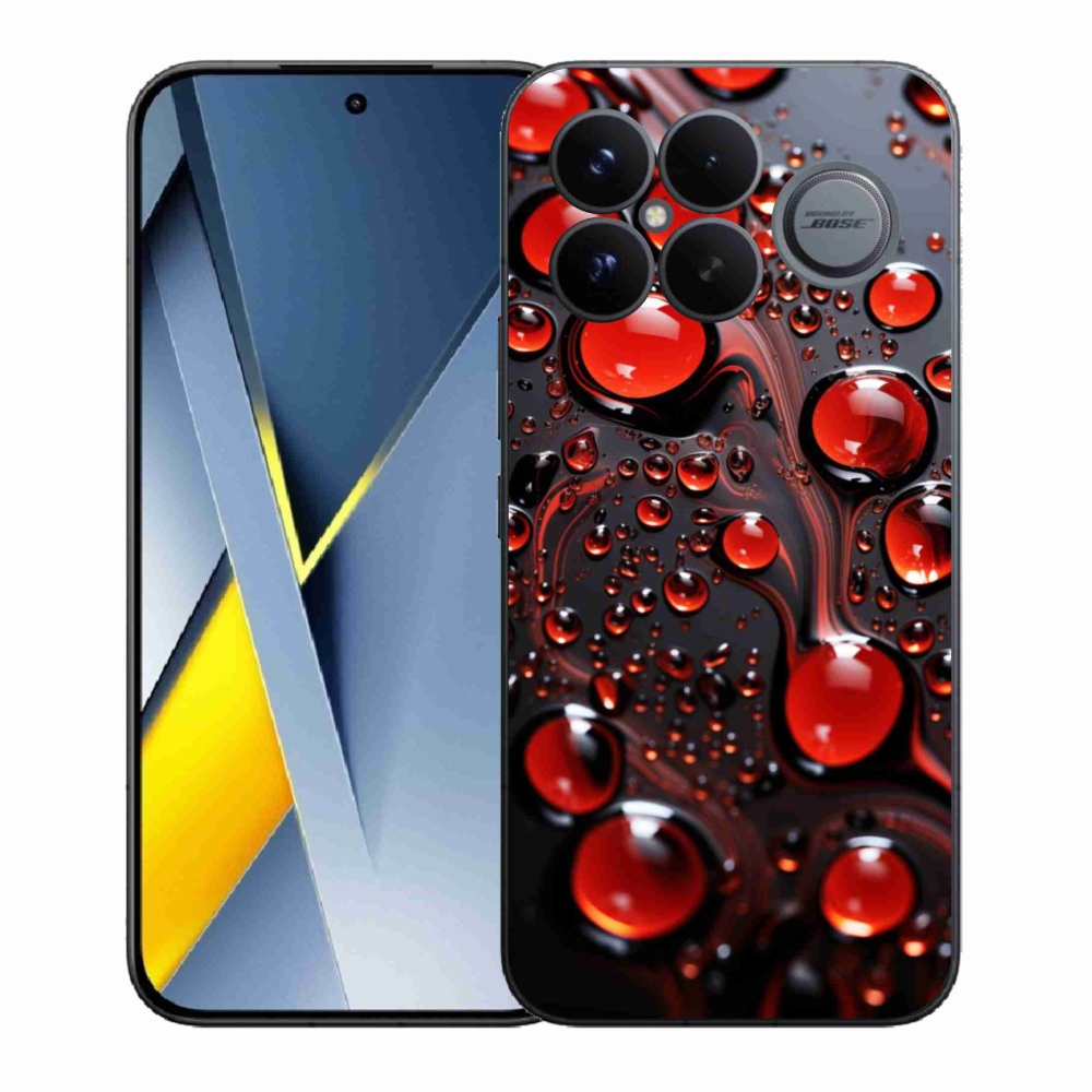 Gélový kryt mmCase na Xiaomi Poco F8 Ultra - červené kvapky 2