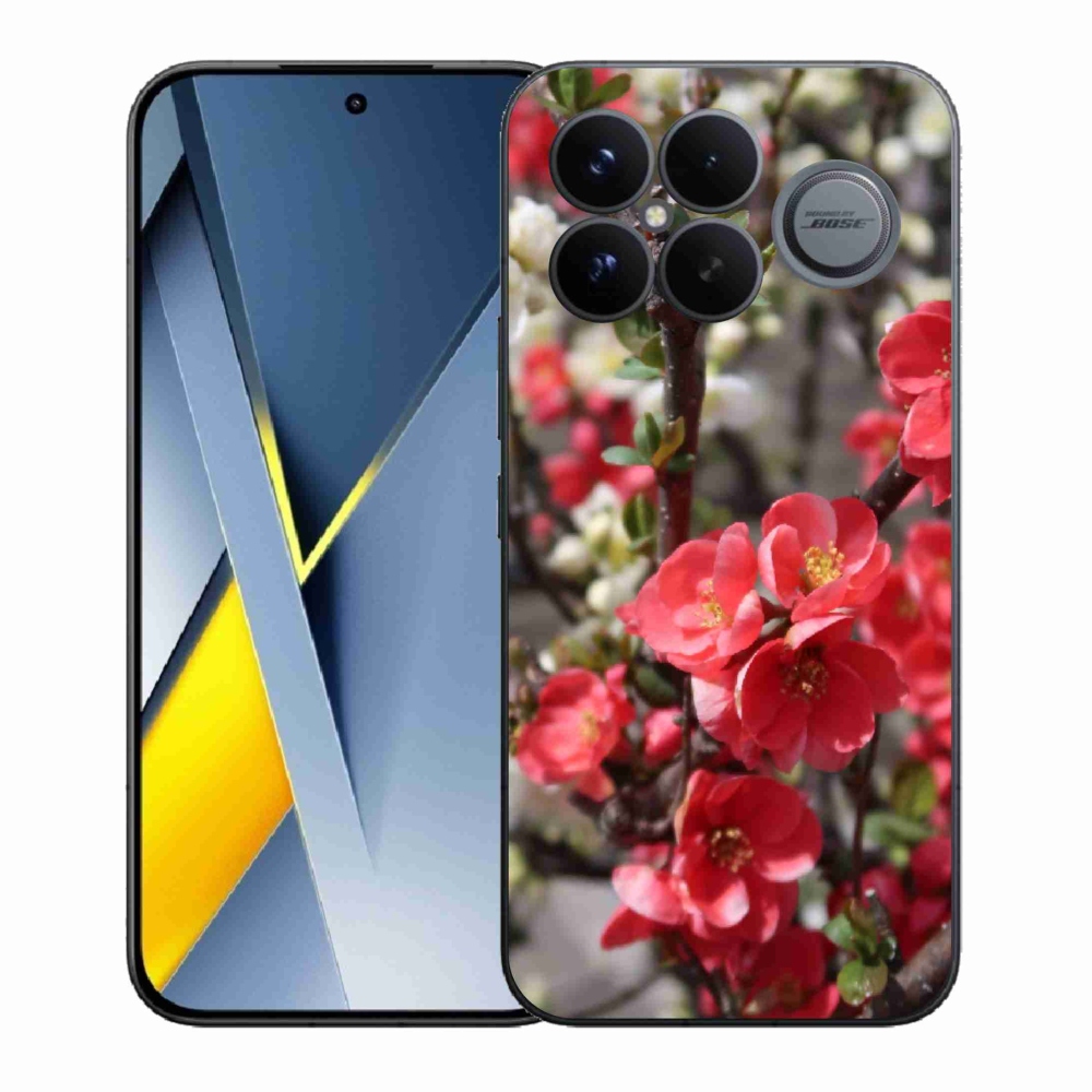 Gélový kryt mmCase na Xiaomi Poco F8 Ultra - červené kvety