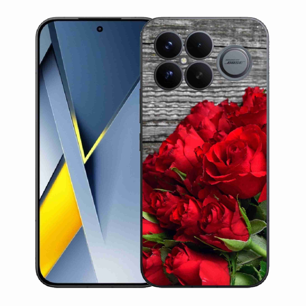 Gélový kryt mmCase na Xiaomi Poco F8 Ultra - červené ruže