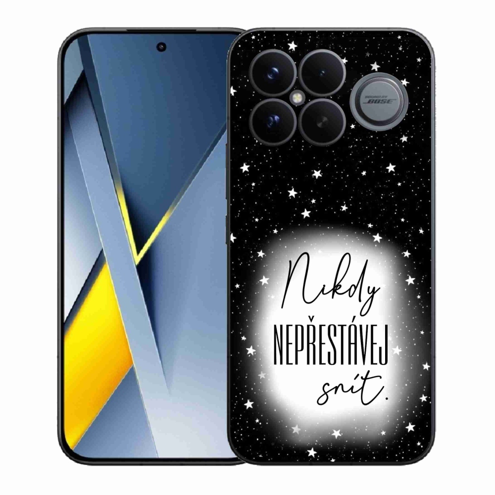 Gélový kryt mmCase na Xiaomi Poco F8 Ultra - citát 1 bieločierne pozadie