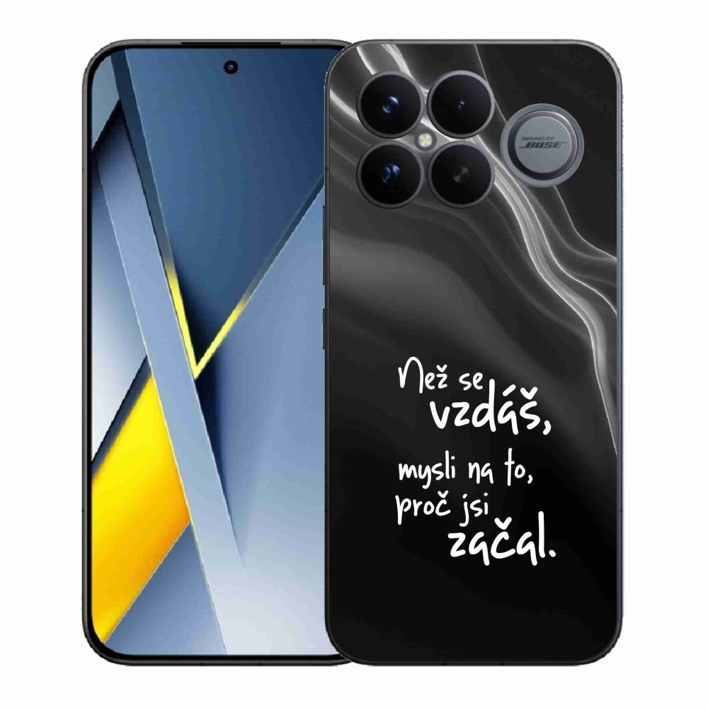 Gélový kryt mmCase na Xiaomi Poco F8 Ultra - citát 2 čierne pozadie