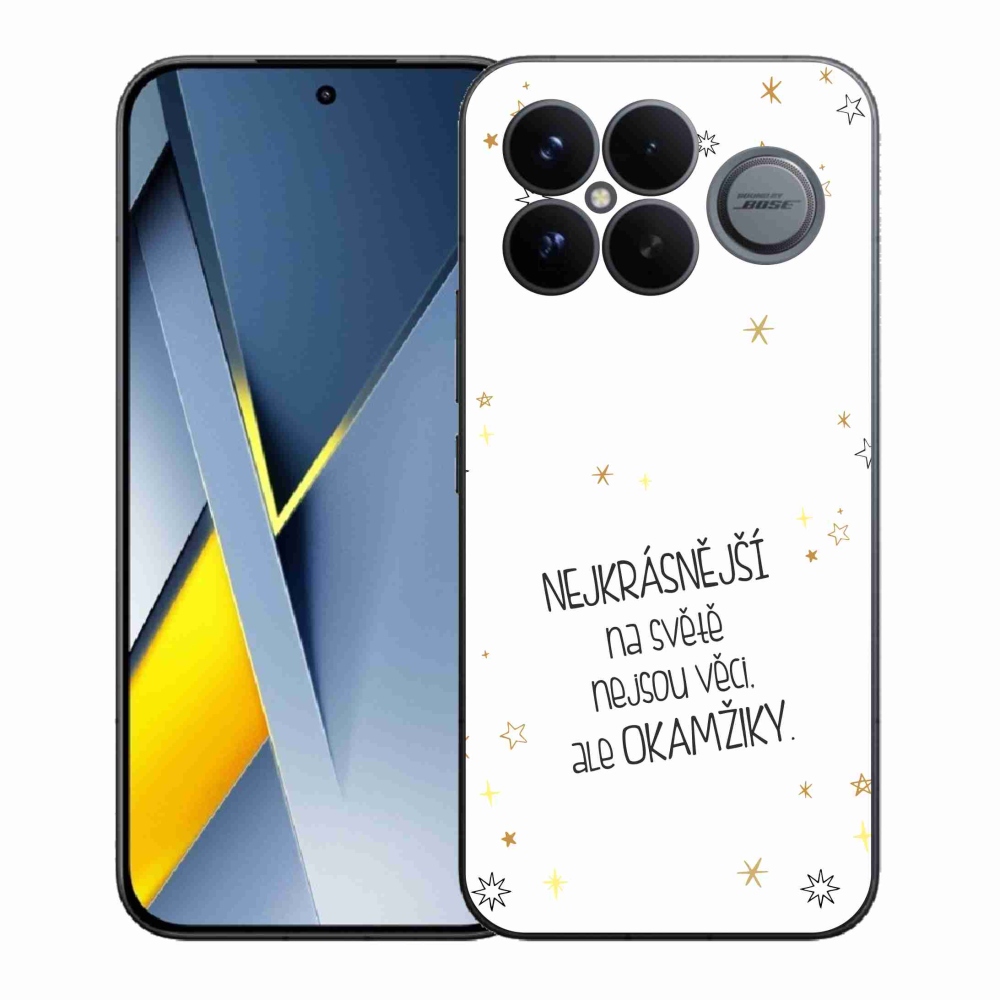 Gélový kryt mmCase na Xiaomi Poco F8 Ultra - citát 4 biele pozadie