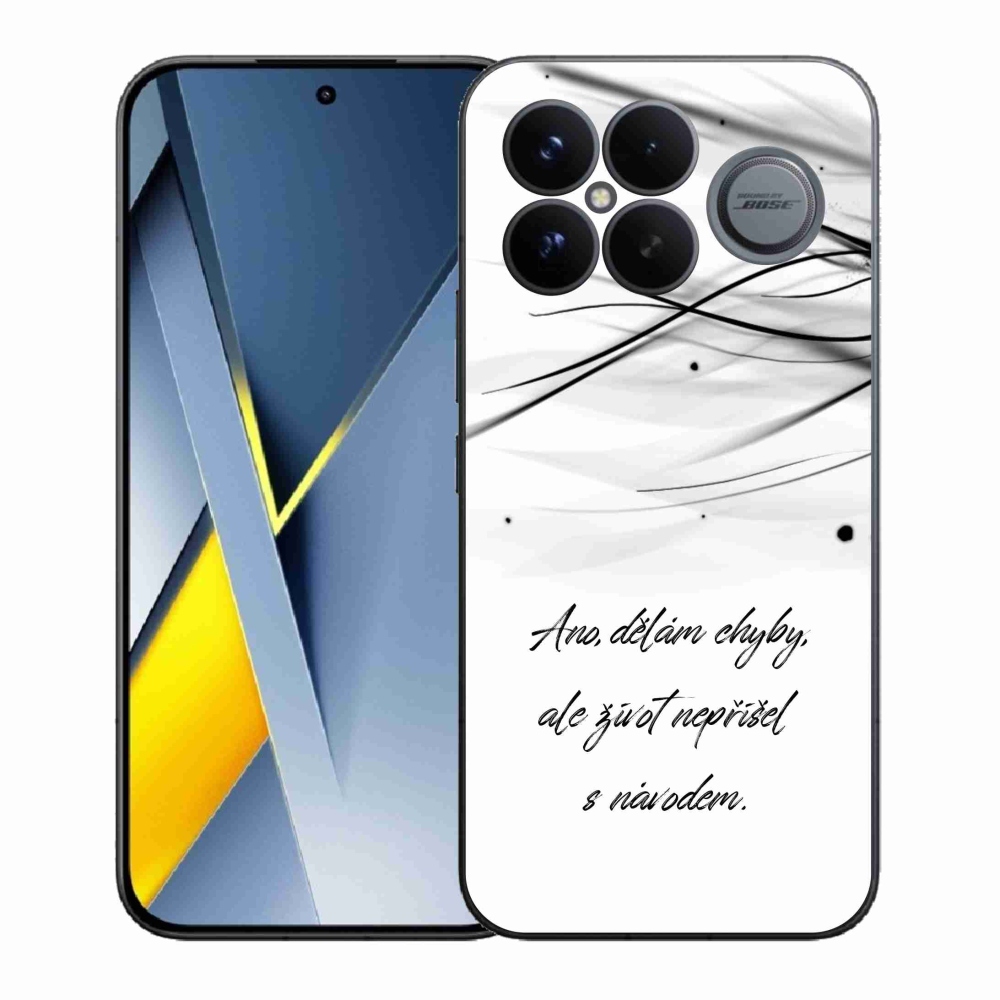 Gélový kryt mmCase na Xiaomi Poco F8 Ultra - citát biele pozadie