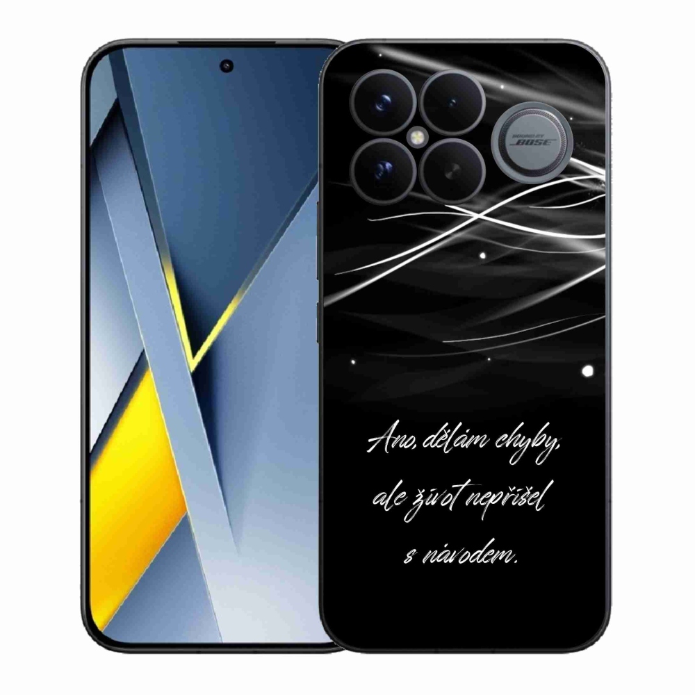 Gélový kryt mmCase na Xiaomi Poco F8 Ultra - citát čierne pozadie