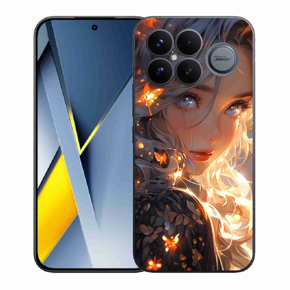 Gélový kryt mmCase na Xiaomi Poco F8 Ultra - dievča a motýle