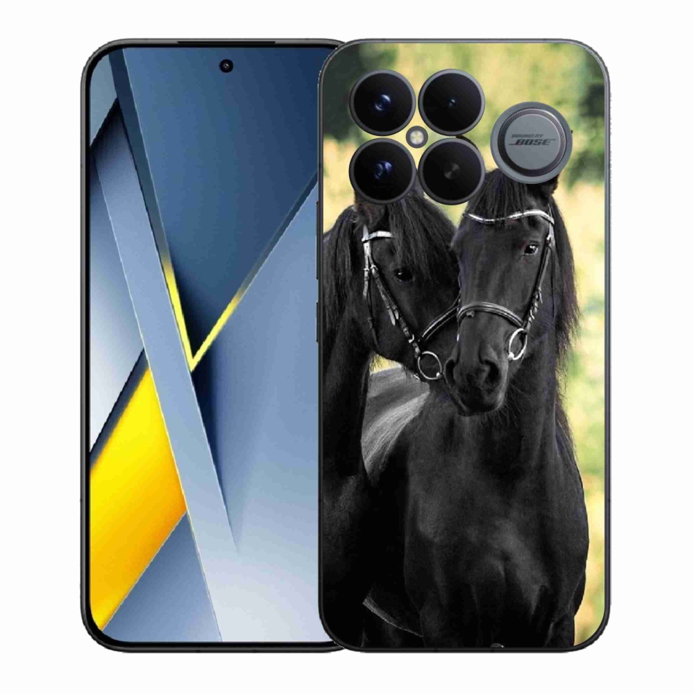 Gélový kryt mmCase na Xiaomi Poco F8 Ultra - dva čierne kone