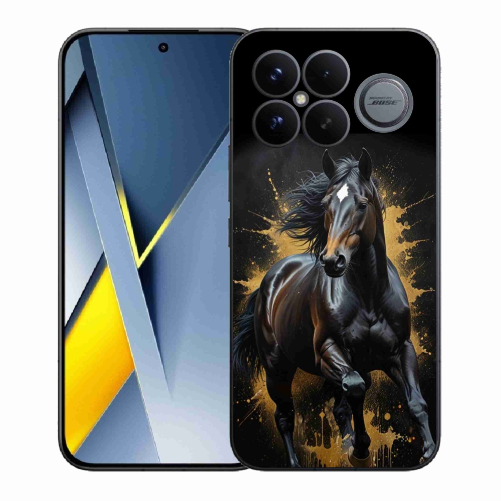 Gélový kryt mmCase na Xiaomi Poco F8 Ultra - elegantný čierny žrebec