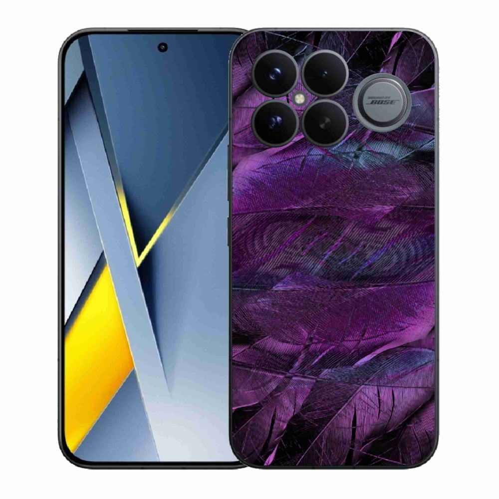 Gélový kryt mmCase na Xiaomi Poco F8 Ultra - fialové pierka