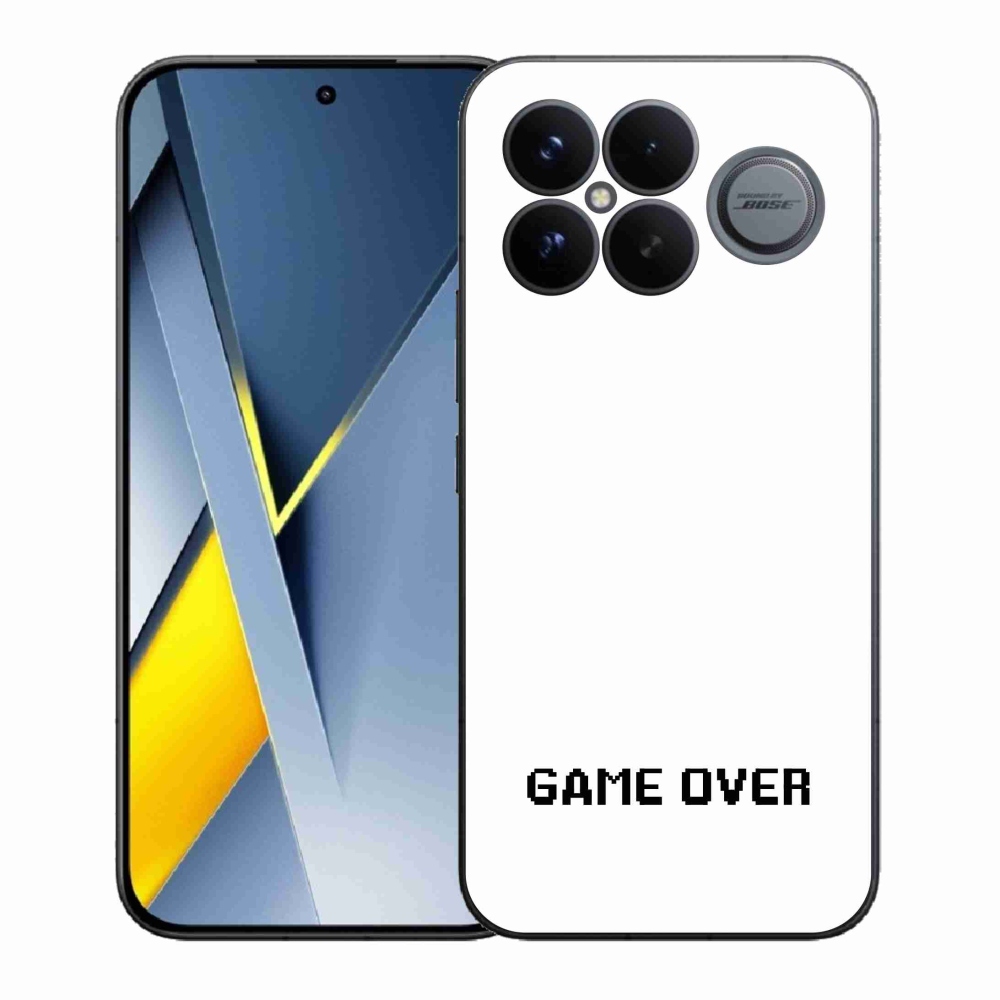 Gélový kryt mmCase na Xiaomi Poco F8 Ultra - game over biele pozadie