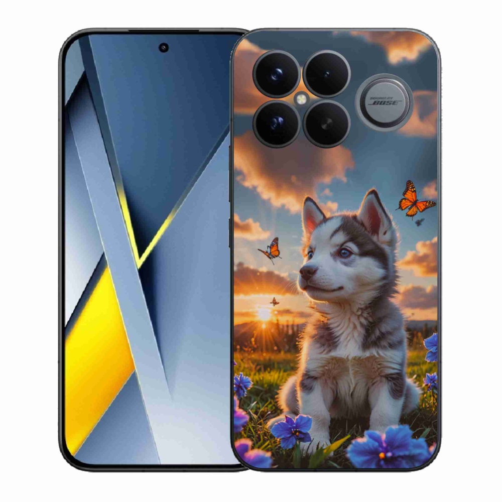 Gélový kryt mmCase na Xiaomi Poco F8 Ultra - husky pri západe slnka
