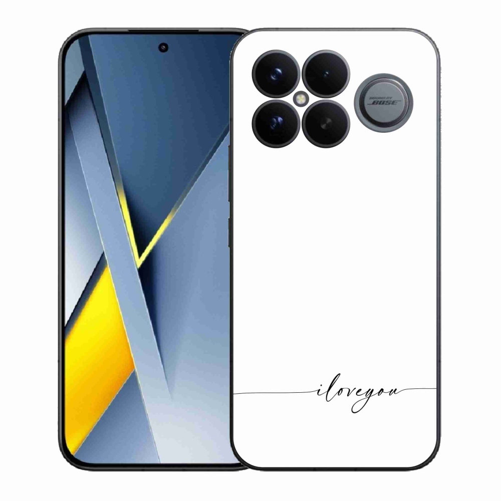 Gélový kryt mmCase na Xiaomi Poco F8 Ultra - I love you biele pozadie