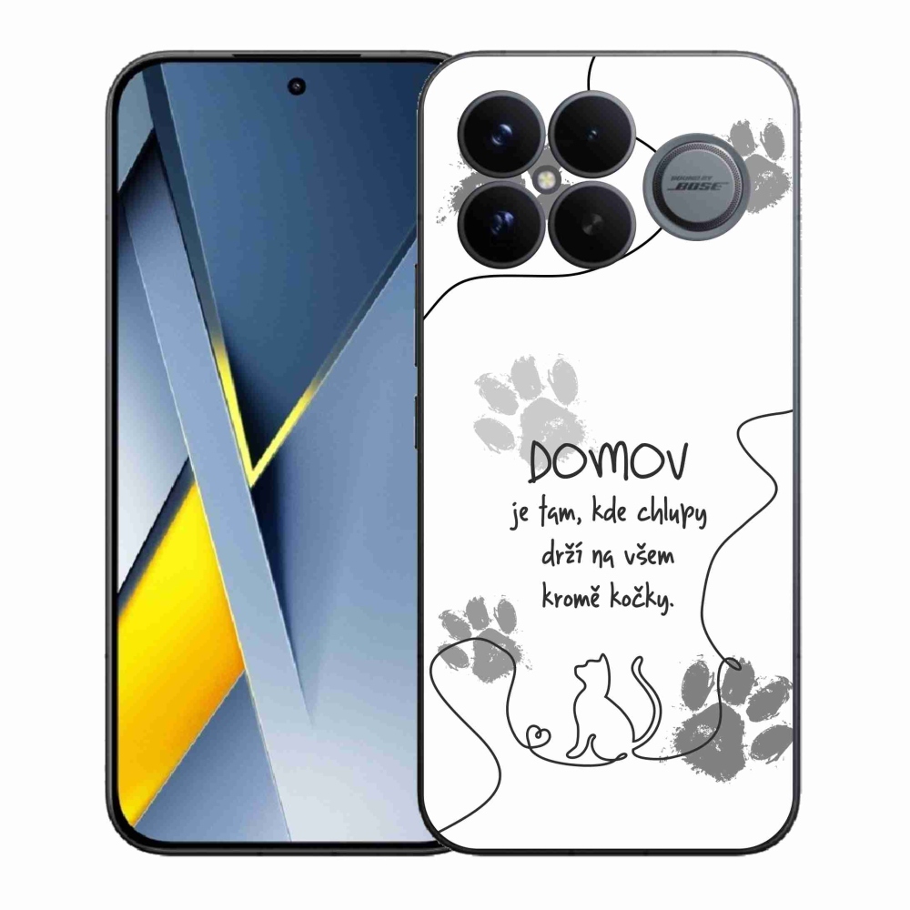 Gélový kryt mmCase na Xiaomi Poco F8 Ultra - mačacie motív biele pozadie