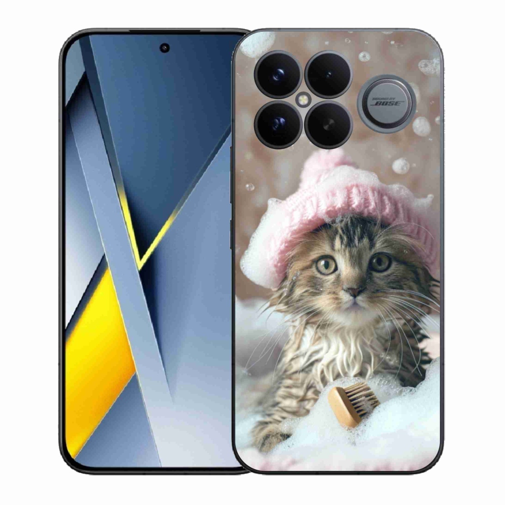 Gélový kryt mmCase na Xiaomi Poco F8 Ultra - mačiatko a kúpeľ