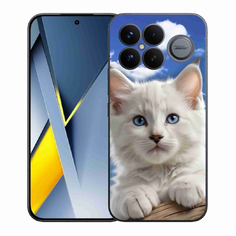 Gélový kryt mmCase na Xiaomi Poco F8 Ultra - mačiatko a oblaky