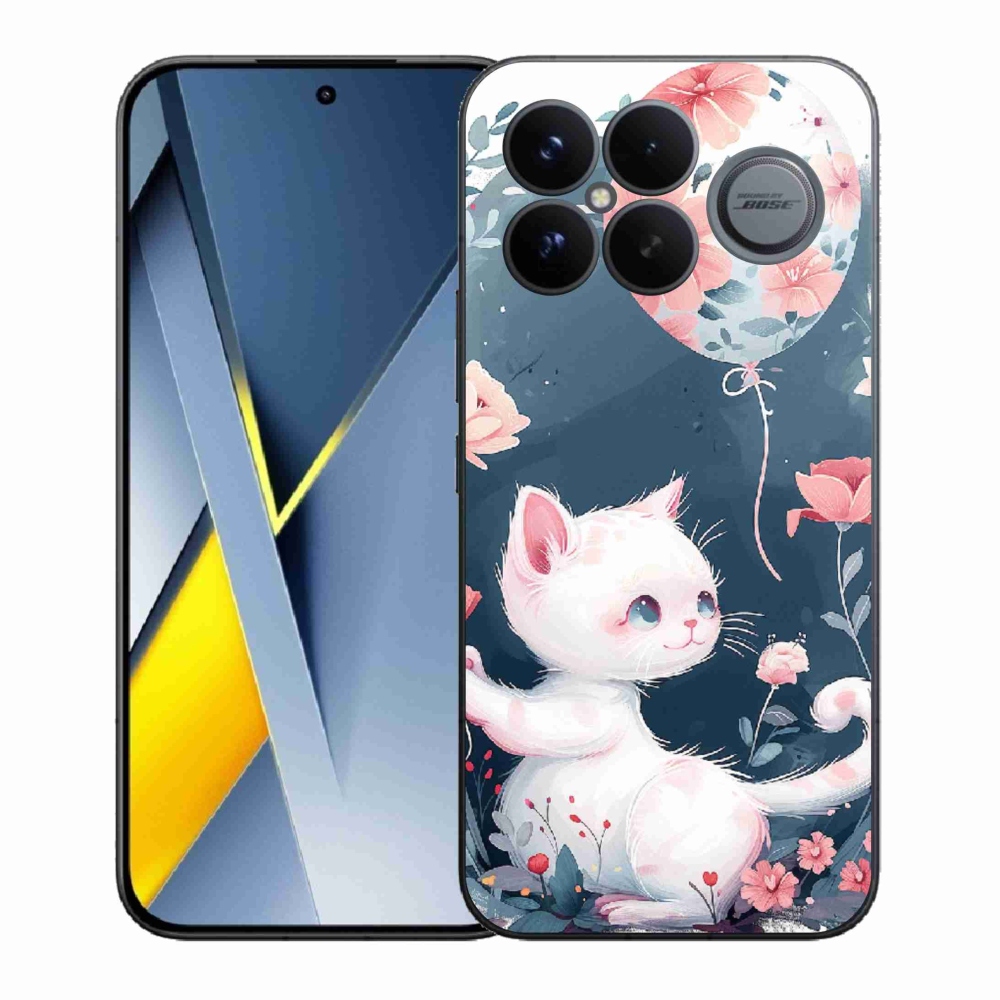 Gélový kryt mmCase na Xiaomi Poco F8 Ultra - mačiatko s balónikom