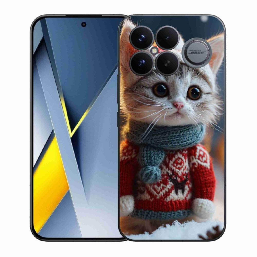 Gélový kryt mmCase na Xiaomi Poco F8 Ultra - mačiatko vo svetri
