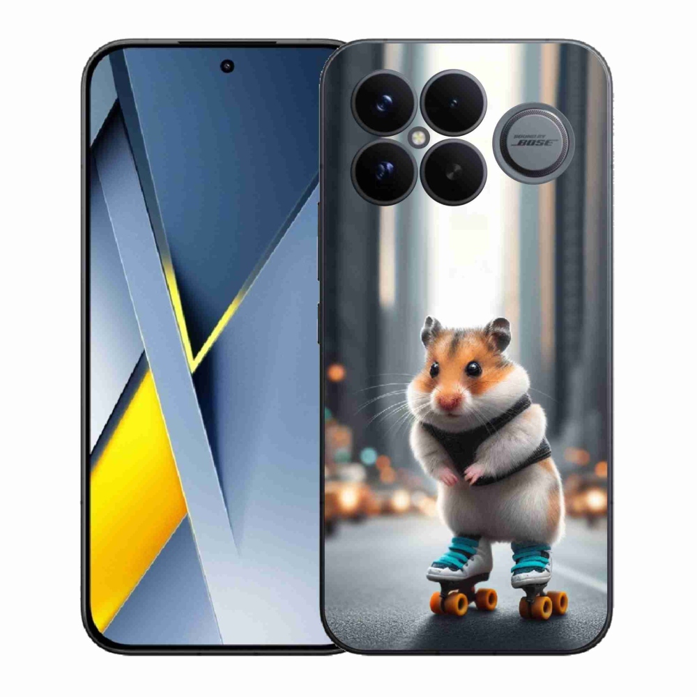 Gélový kryt mmCase na Xiaomi Poco F8 Ultra - škrečok na korčuliach