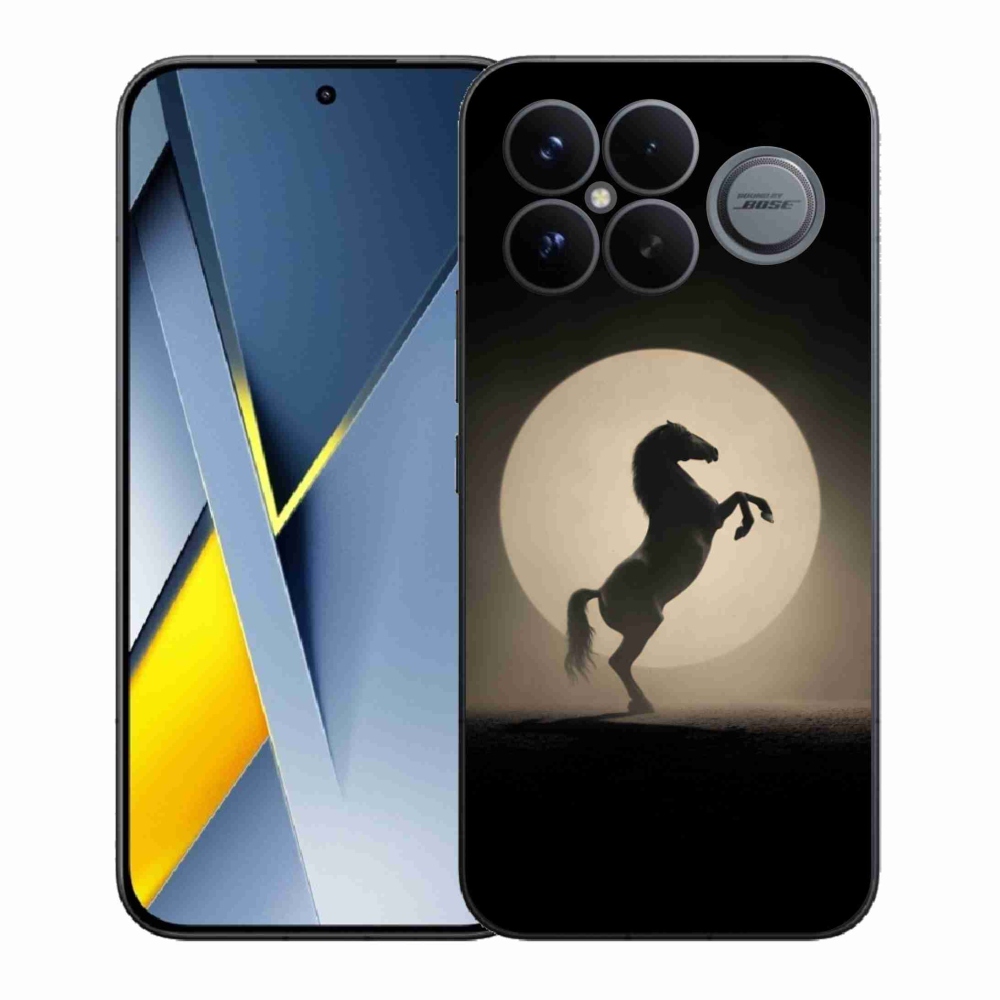 Gélový kryt mmCase na Xiaomi Poco F8 Ultra - kôň v siluete