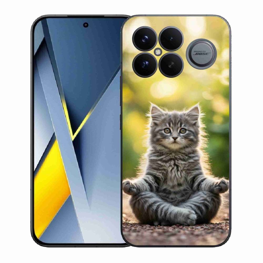 Gélový kryt mmCase na Xiaomi Poco F8 Ultra - meditujúce mačiatko