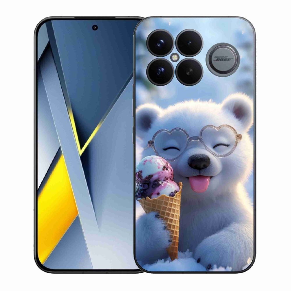 Gélový kryt mmCase na Xiaomi Poco F8 Ultra - medvedík so zmrzlinou