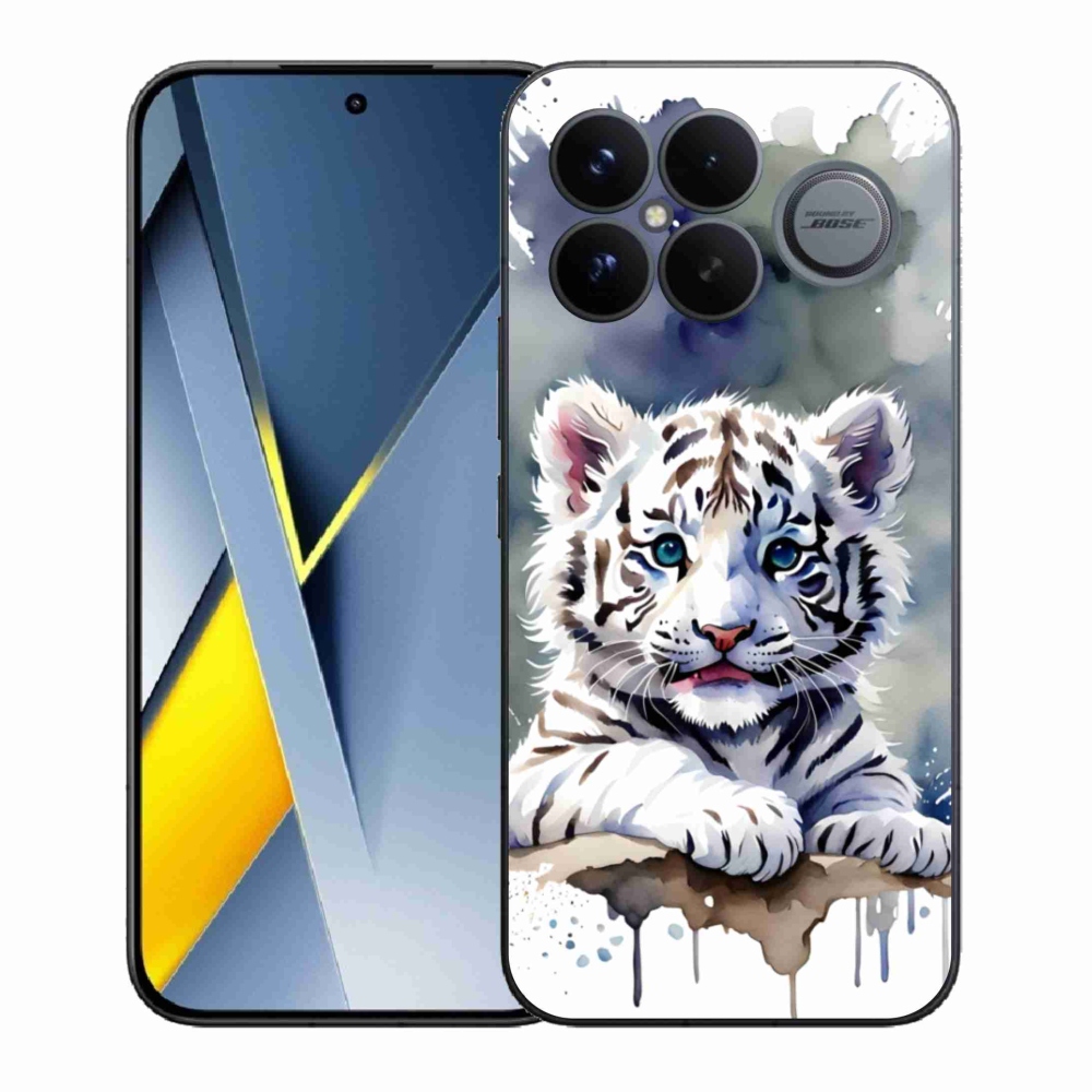 Gélový kryt mmCase na Xiaomi Poco F8 Ultra - mláďa bieleho tigra