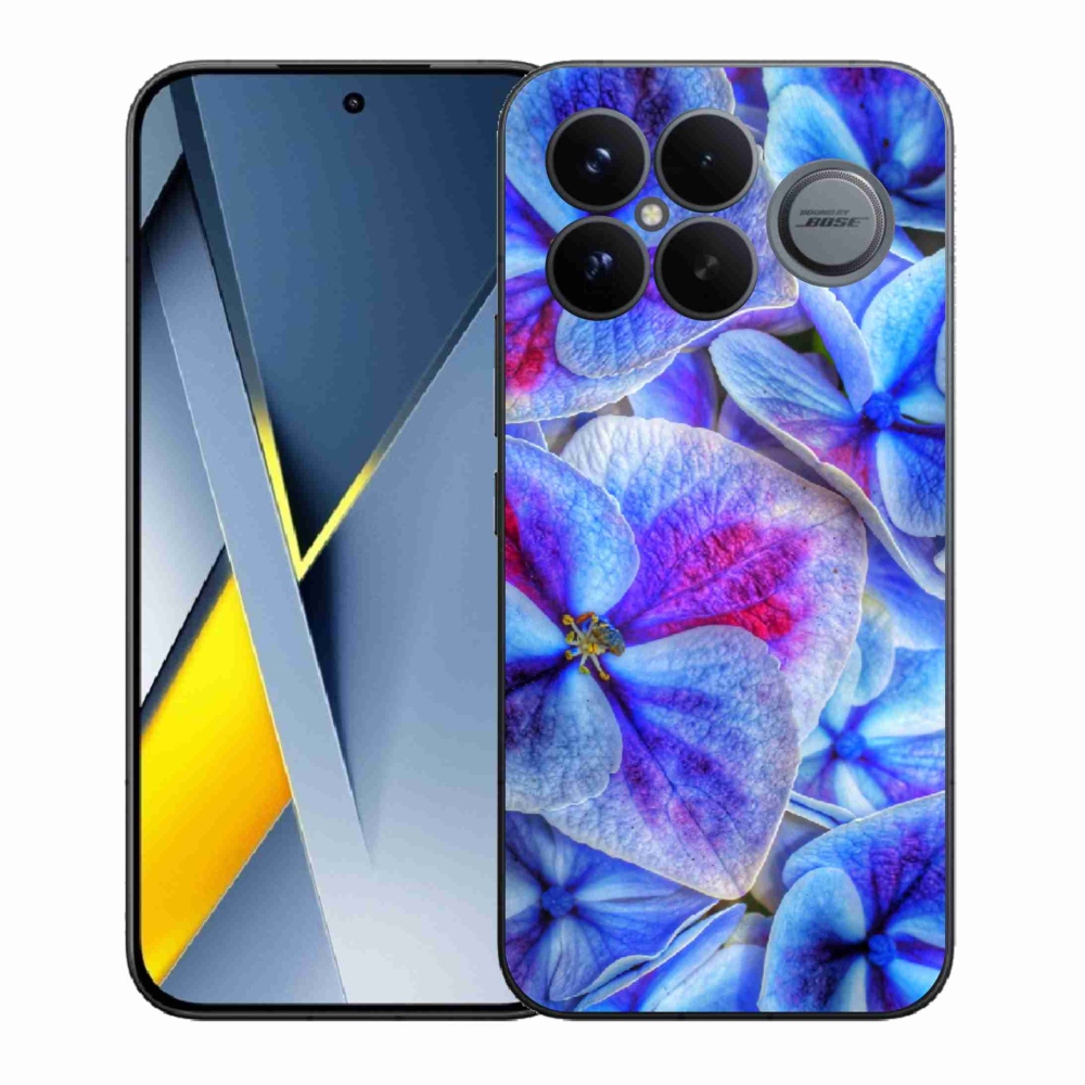 Gélový kryt mmCase na Xiaomi Poco F8 Ultra - modré kvety 1