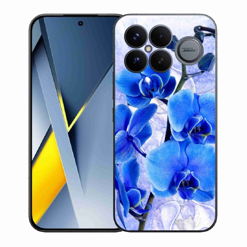 Gélový kryt mmCase na Xiaomi Poco F8 Ultra - modré kvety