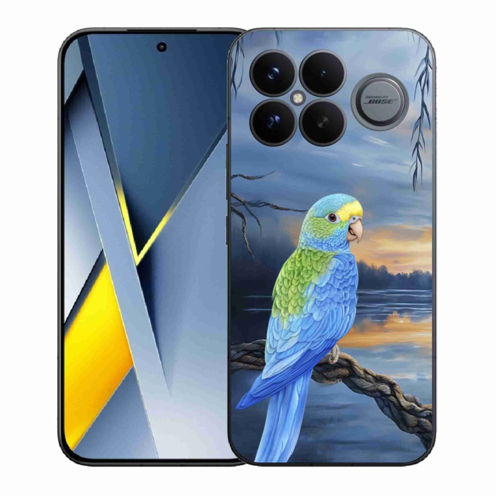 Gélový kryt mmCase na Xiaomi Poco F8 Ultra - modrý papagáj