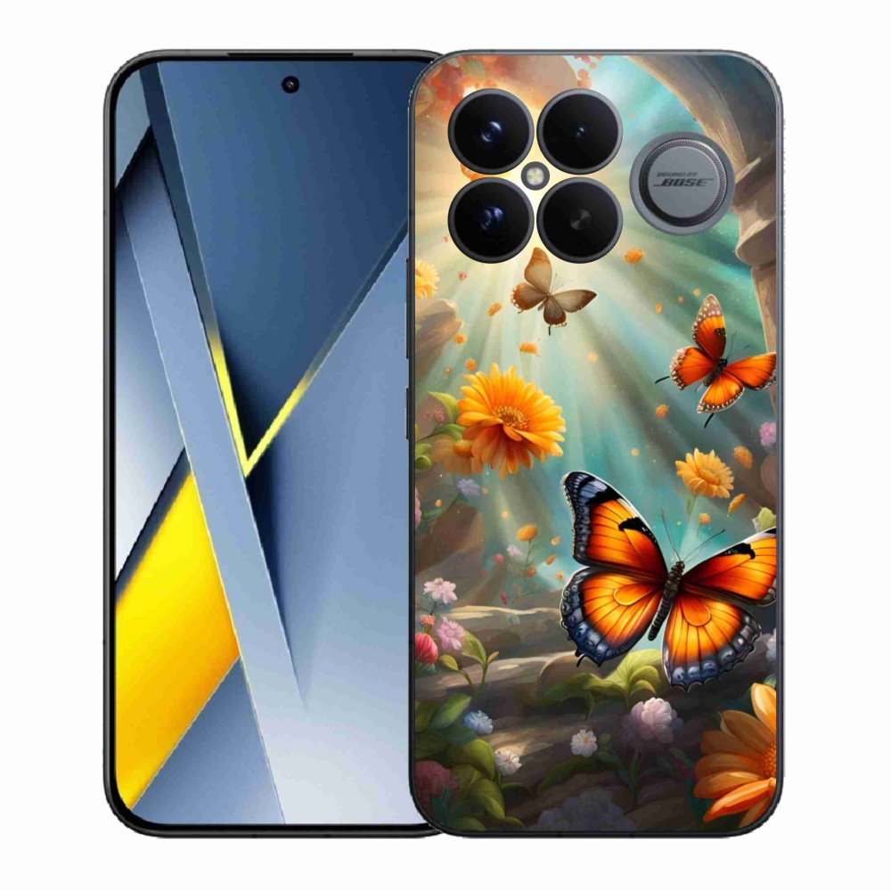 Gélový kryt mmCase na Xiaomi Poco F8 Ultra - motýlia záhrada 2