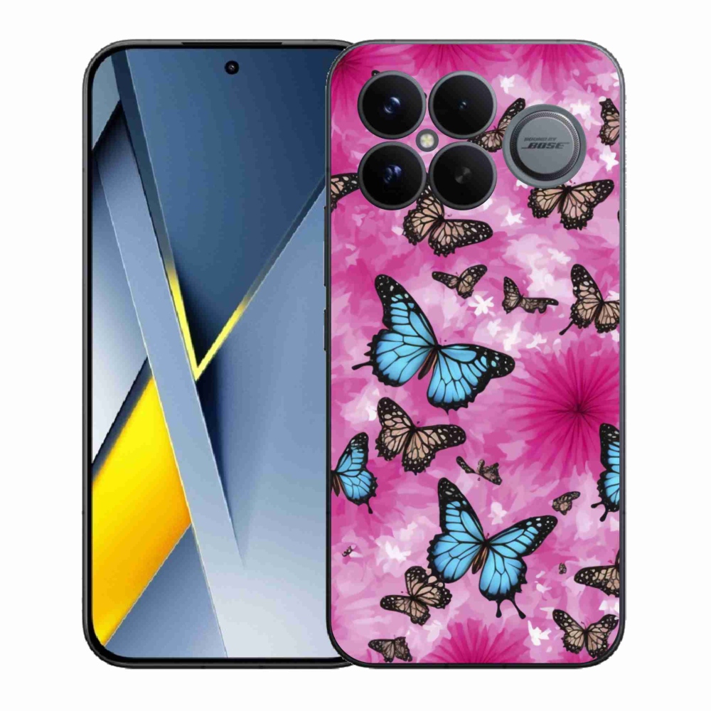 Gélový kryt mmCase na Xiaomi Poco F8 Ultra - motýlia záhrada