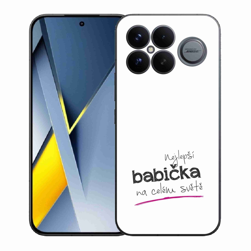 Gélový kryt mmCase na Xiaomi Poco F8 Ultra - najlepšia babička 4 biele pozadie