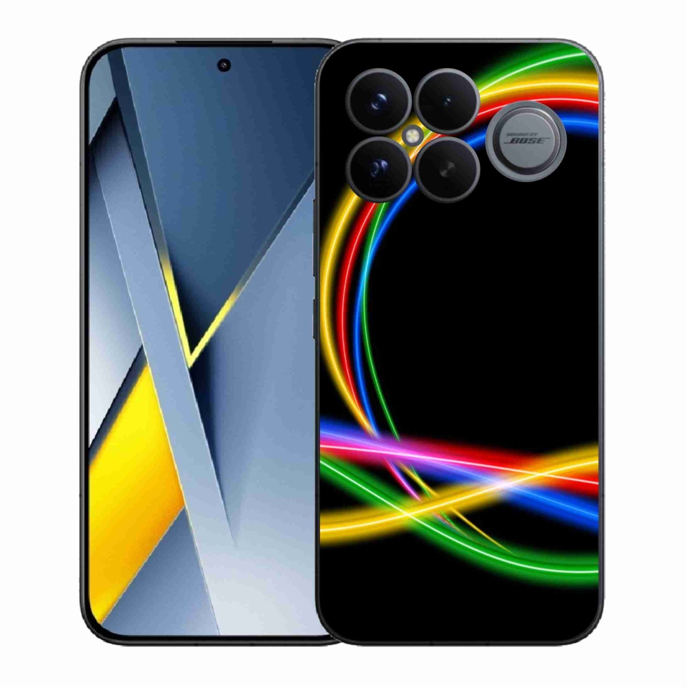 Gélový kryt mmCase na Xiaomi Poco F8 Ultra - neónové kruhy